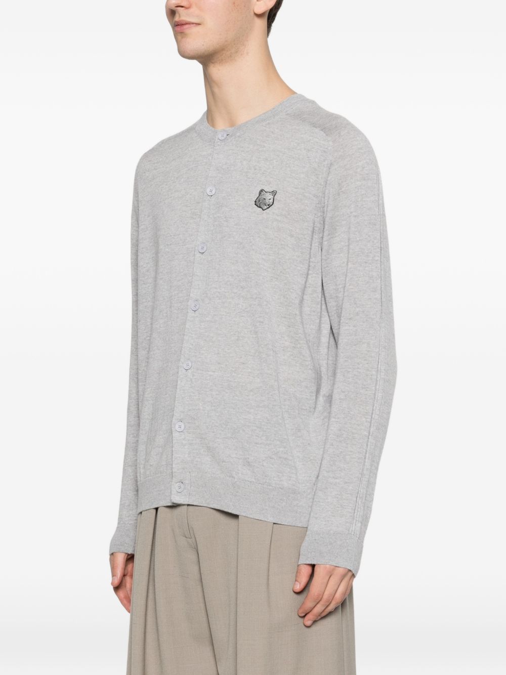 Maison Kitsuné Fox head patch cardigan