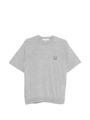 Maison Kitsuné Fox head fine merino short sleeve jumper