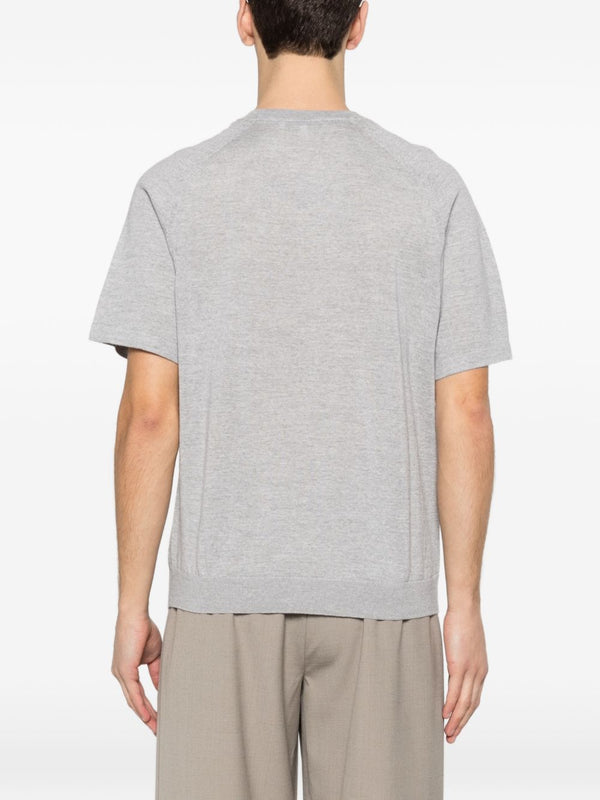 Maison Kitsuné Fox head fine merino short sleeve jumper