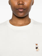 تيشيرت قطني مطرّز بشعار Maison Kitsuné Dressed Fox
