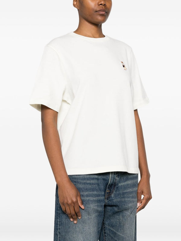 Maison Kitsuné Dressed Fox embroidered cotton t-shirt