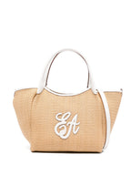 Emporio Armani Woven Straw Medium Shopper Bag