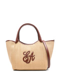 Emporio Armani Woven Straw Medium Shopper Bag