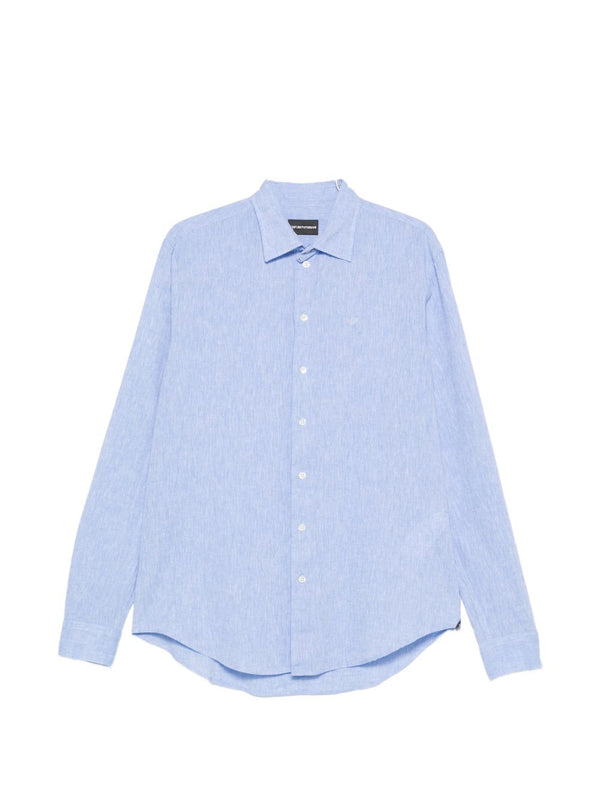 Emporio Armani Shirts Clear Blue