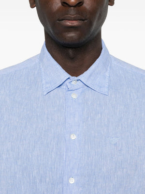 Emporio Armani Shirts Clear Blue