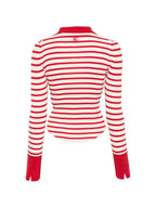 Semicouture Aida striped cotton polo shirt