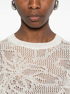 Fabiana Filippi Openwork crewneck t-shirt
