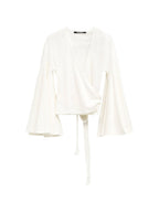 Jacquemus V-neck long sleeves La Cache Coeur Ventadou top