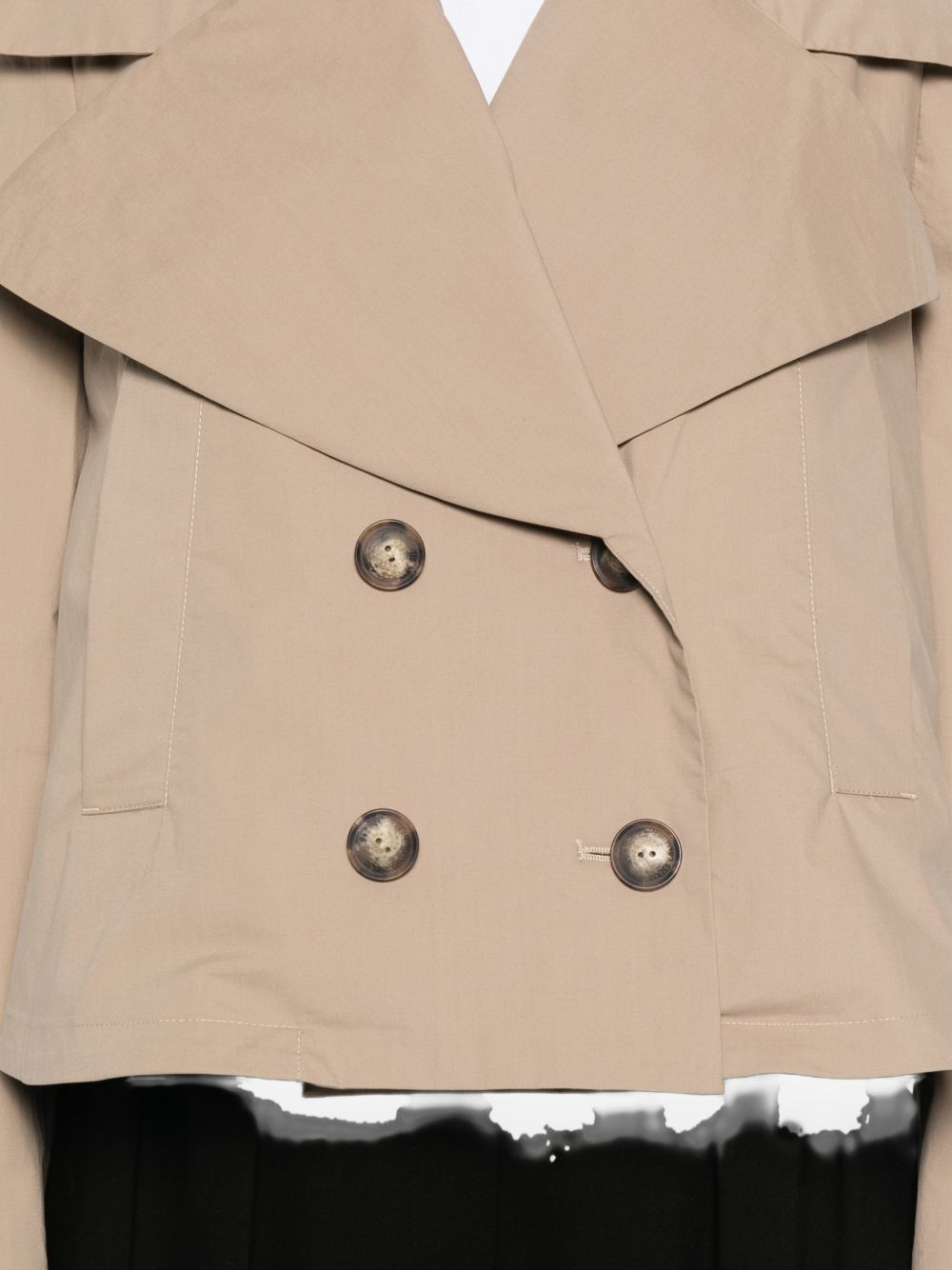 Emporio Armani Cotton double-breasted jacket