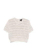 Emporio Armani Cotton open-knit cardigan