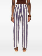 Forte Forte Striped drawstring trousers