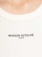 Maison Kitsuné Maison KitsunÃ© Logo cotton tank top