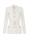 Elisabetta Franchi Belted single-breasted jacket