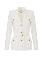 Elisabetta Franchi Belted single-breasted jacket