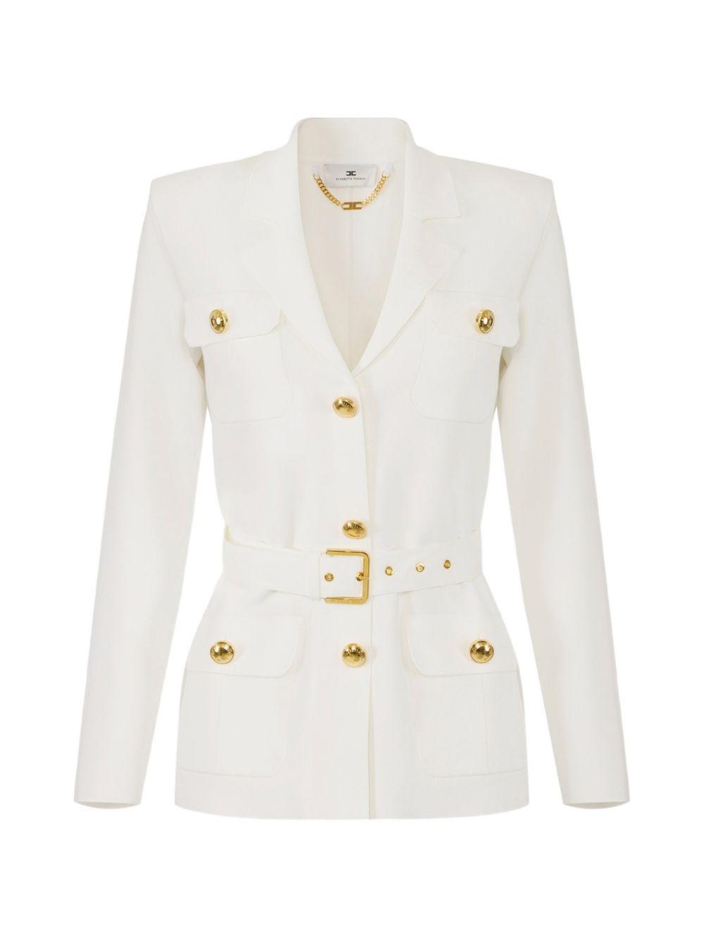 Elisabetta Franchi Belted single-breasted jacket
