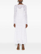 Forte Forte V-back Lace long dress