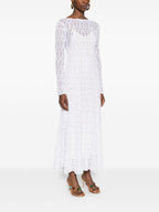 Forte Forte V-back Lace long dress