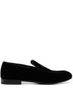 Giorgio Armani Embroidered logo velvet loafers