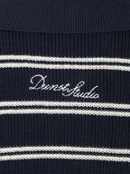 Dunst Cotton blend striped polo shirt
