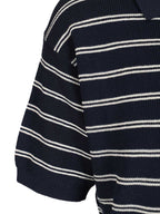 Dunst Cotton blend striped polo shirt