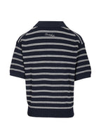 Dunst Cotton blend striped polo shirt