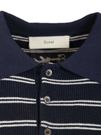 Dunst Cotton blend striped polo shirt