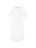 Ermanno Scervino V-neck short sleeves scalloped edge Long kaftan