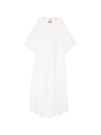 Ermanno Scervino V-neck short sleeves scalloped edge Long kaftan