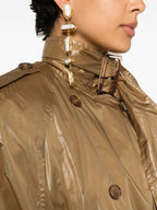 Saint Laurent LavalliÃ¨re Double-Breasted Belted Trench Coat