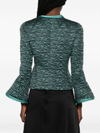 Emporio Armani Wave Pattern Zip-Front Jacket