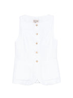Semicouture Glenna linen vest
