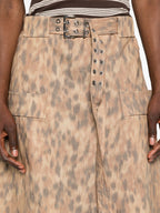 Ganni A-line silhouette Printed cotton skirt
