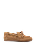 032C Silk & Nylon Leather boat loafers
