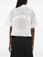 Ermanno Scervino Cotton Silk Embroidered Shirt