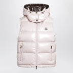 Moncler Niverolle short down vest in nylon, pink