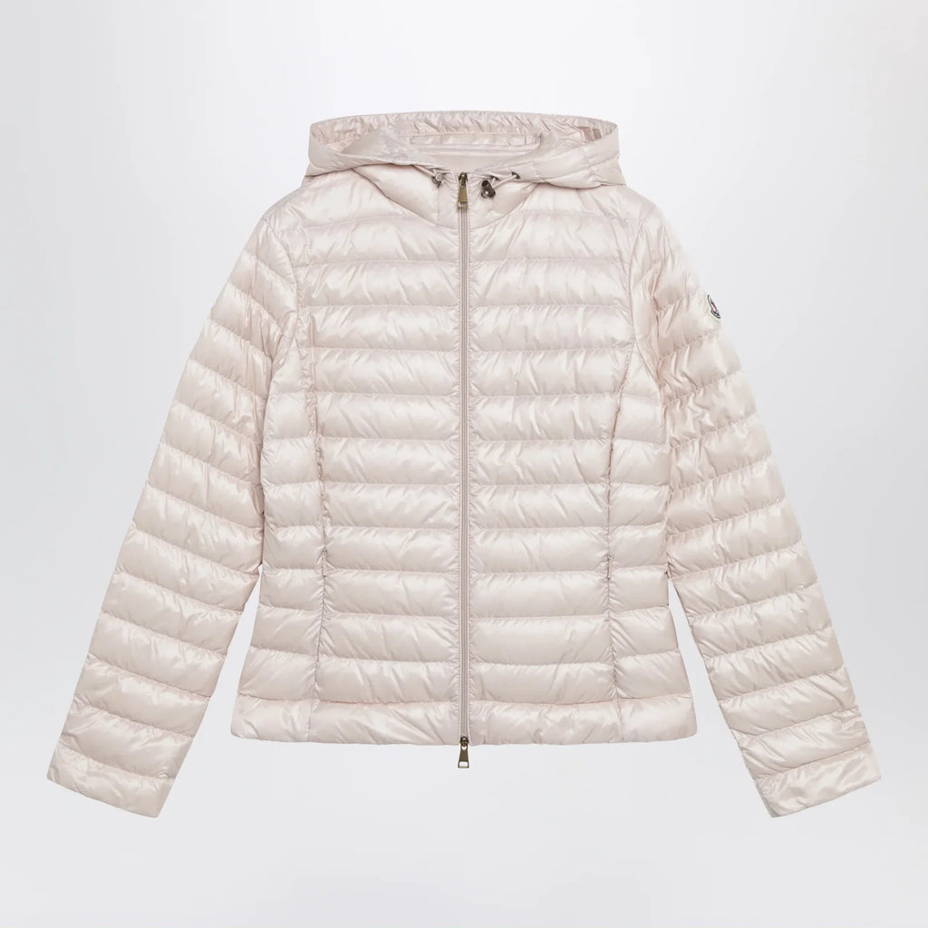 Moncler Igelhood down jacket in light pink longue saison