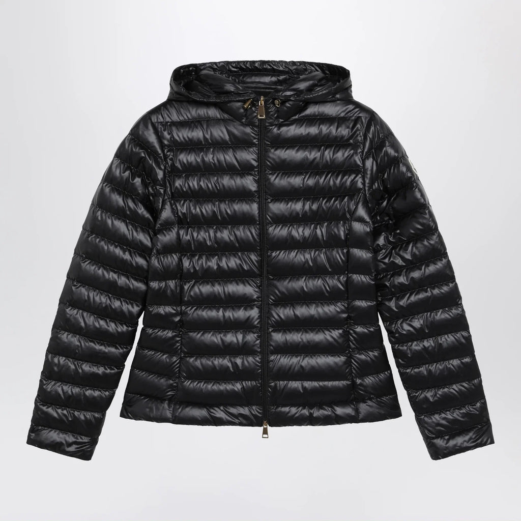 Moncler Igelhood down jacket in black longue saison