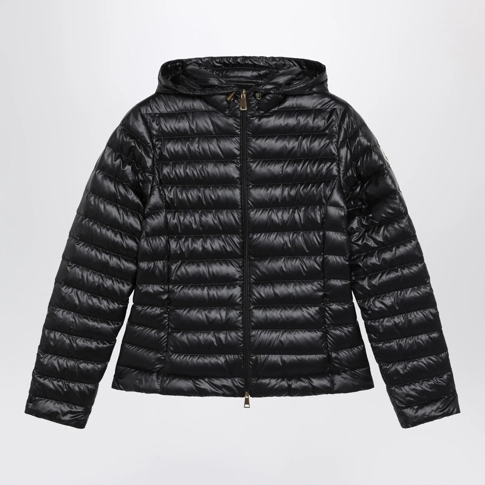 Moncler Igelhood down jacket in black longue saison