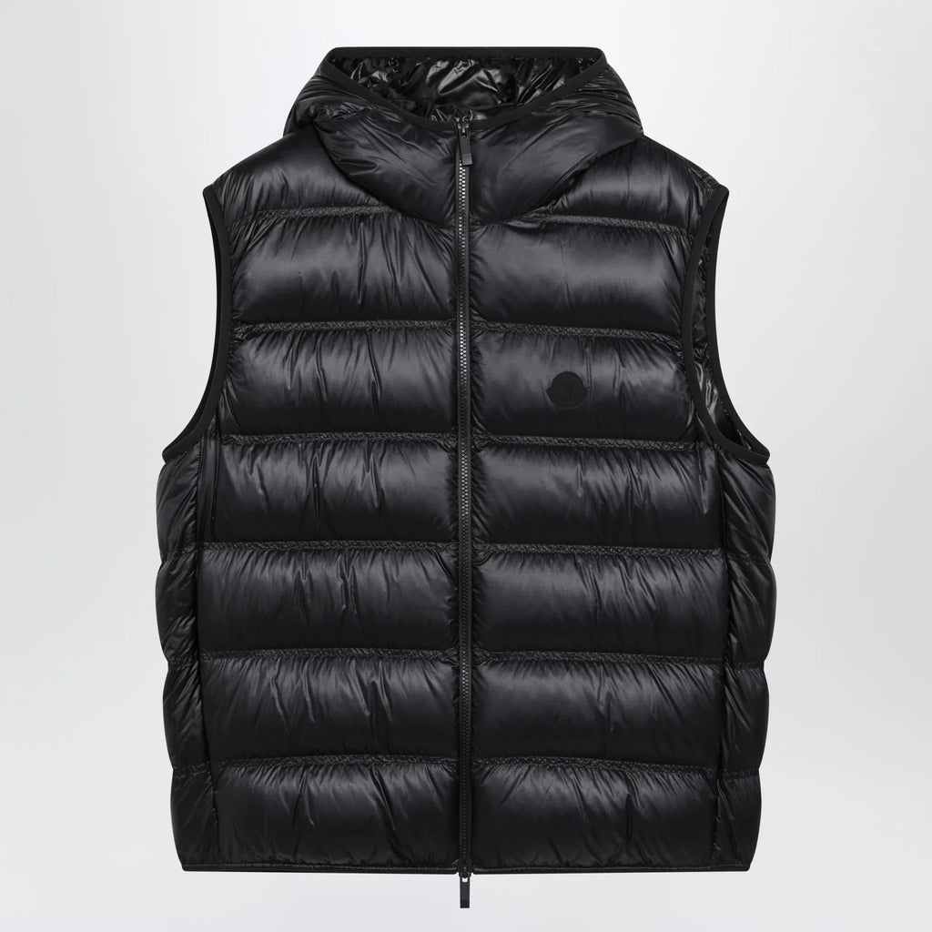 Moncler Black nylon-padded Panestrel waistcoat