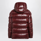 Moncler Dark red Maire down jacket in nylon laqué