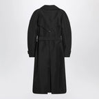 Moncler X Edward Enninful Black double-breasted trench coat with belt