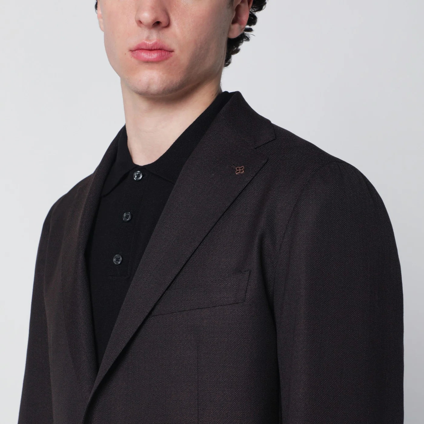 Tagliatore Brown wool single-breasted jacket