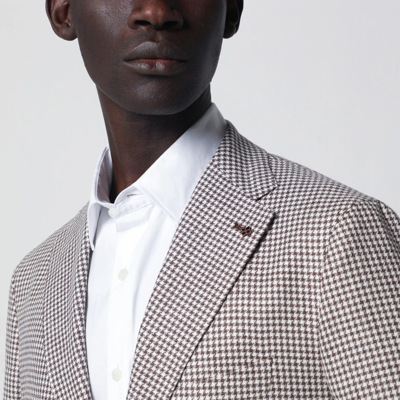 Tagliatore Single-breasted jacket with brown pattern