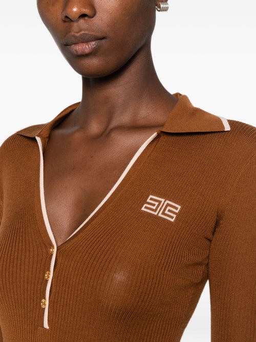 Elisabetta Franchi T-shirts and Polos BROWN