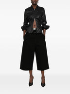 The Attico Denim Cotton Bermuda Shorts