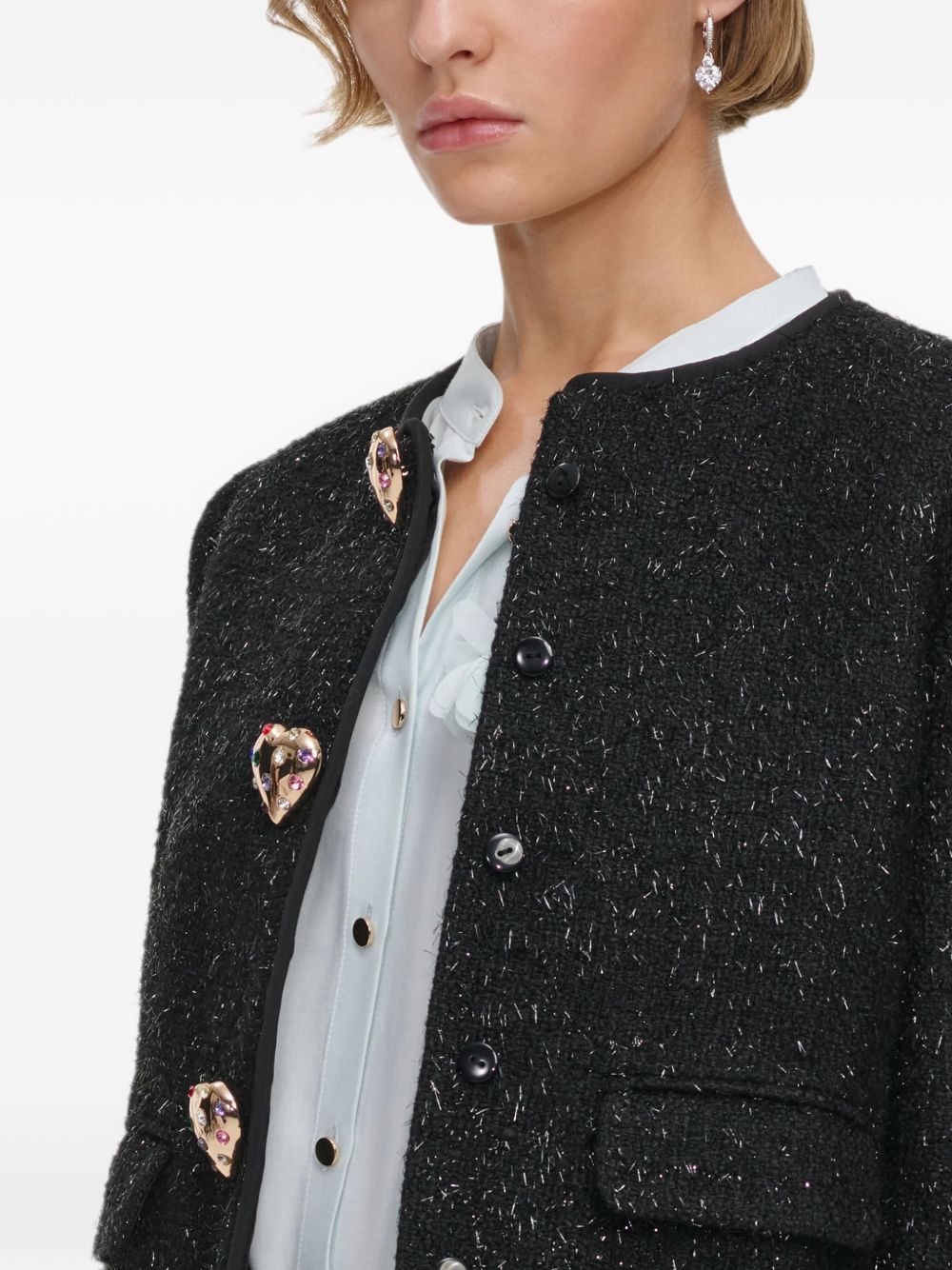 Self-portrait Jackets BLACK