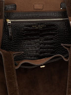 Tory Burch Romy Suede Leather Tote Bag