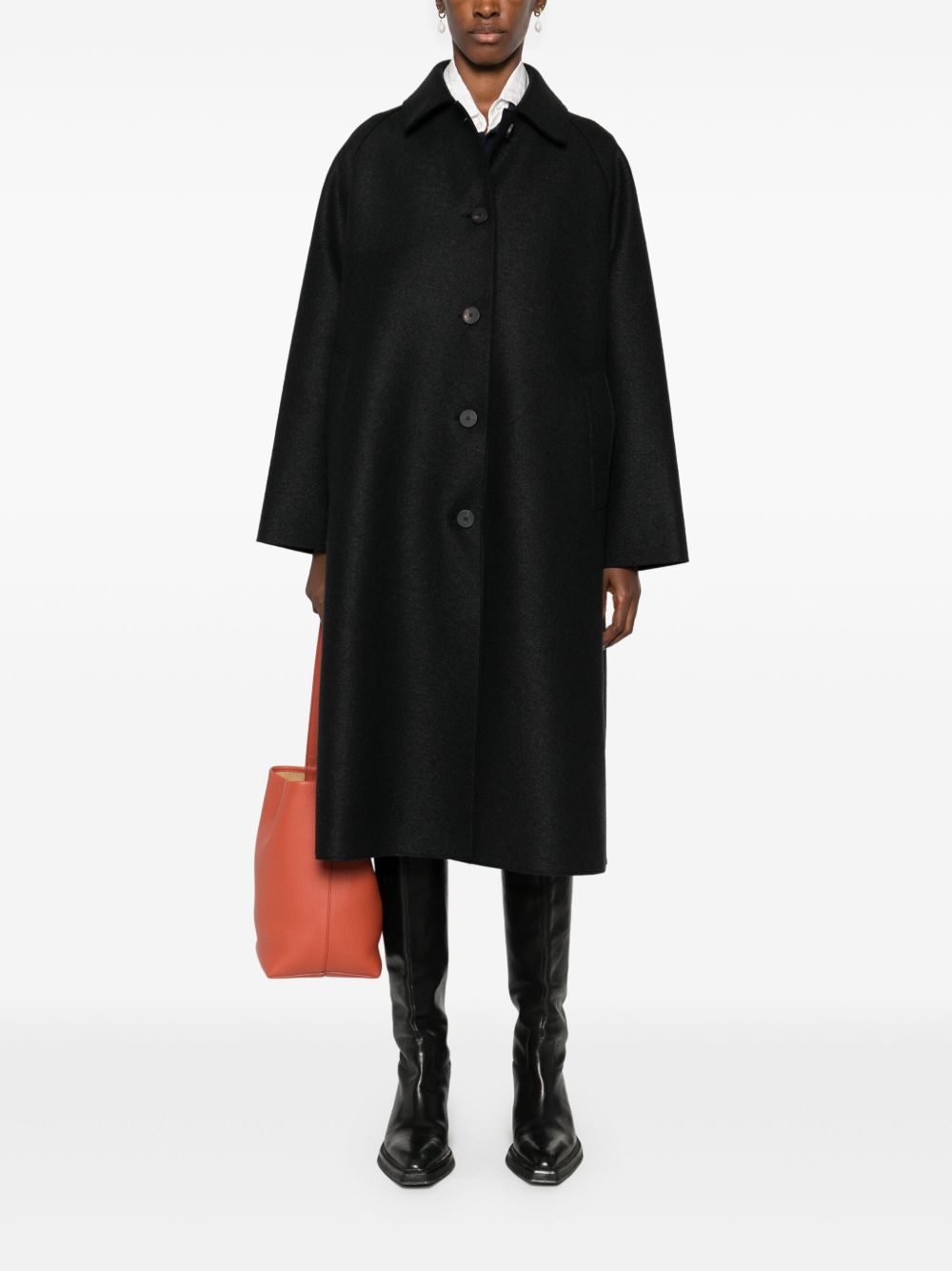 HARRIS WHARF LONDON Coats BLACK