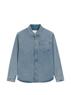 AMI PARIS Shirts LIGHT BLUE