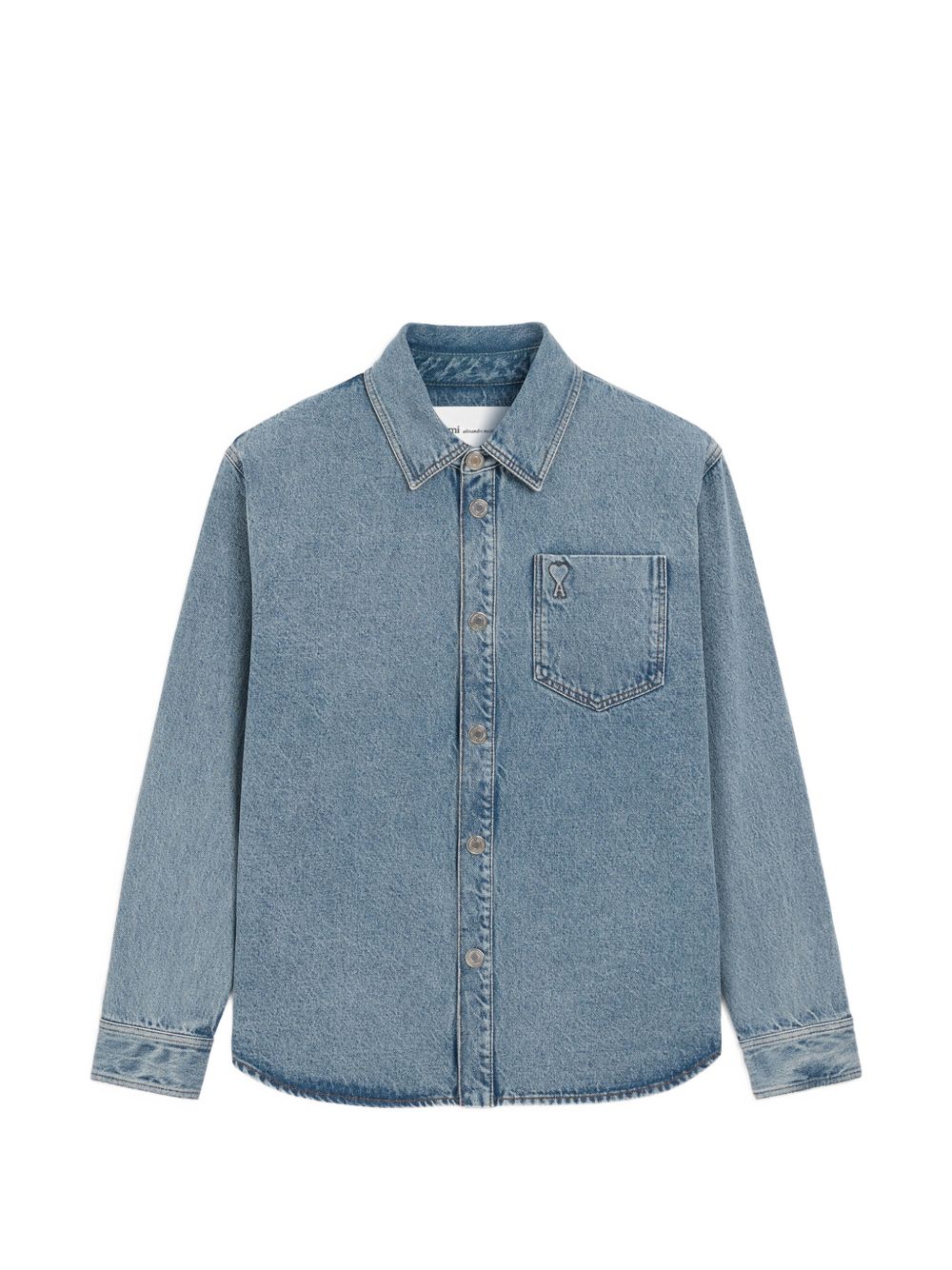 AMI PARIS Shirts LIGHT BLUE